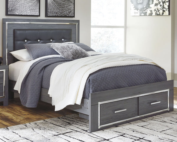 Lodanna - Panel Bed #queen #2drawers