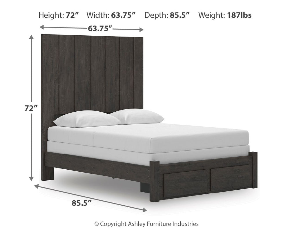 Fraluna - Panel Storage Bed #queen