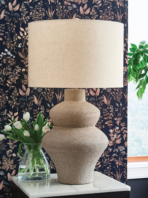 Jossleigh - Lámpara de mesa de metal - Beige