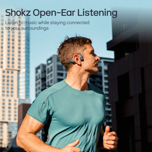Shokz - OpenRun Pro 2 Wireless Bone Conduction Open-Ear Bluetooth Sports Headphones - Steel Blue