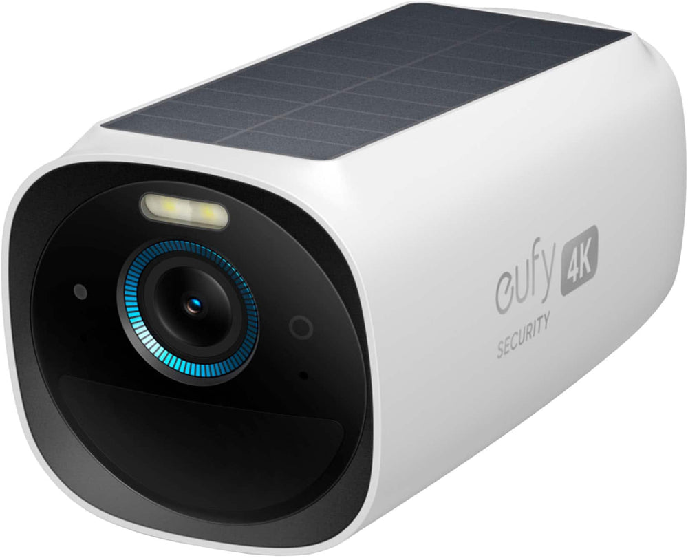 eufy - eufyCam 3, 3-Outdoor Wireless 4K Solar Powered Security Cameras with HomeBase 3 - White