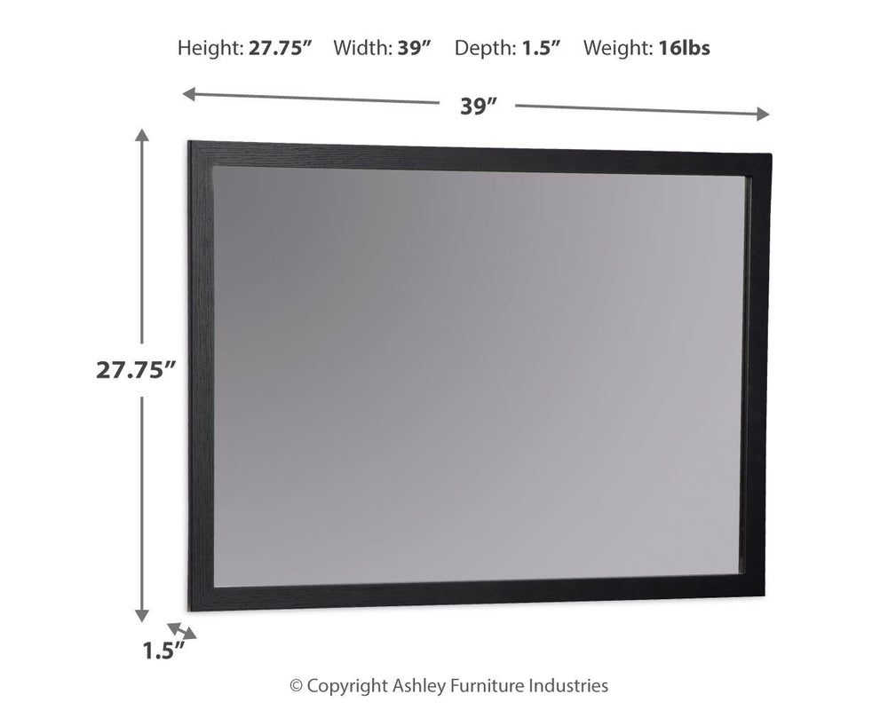 Danziar - Bedroom Mirror - Black