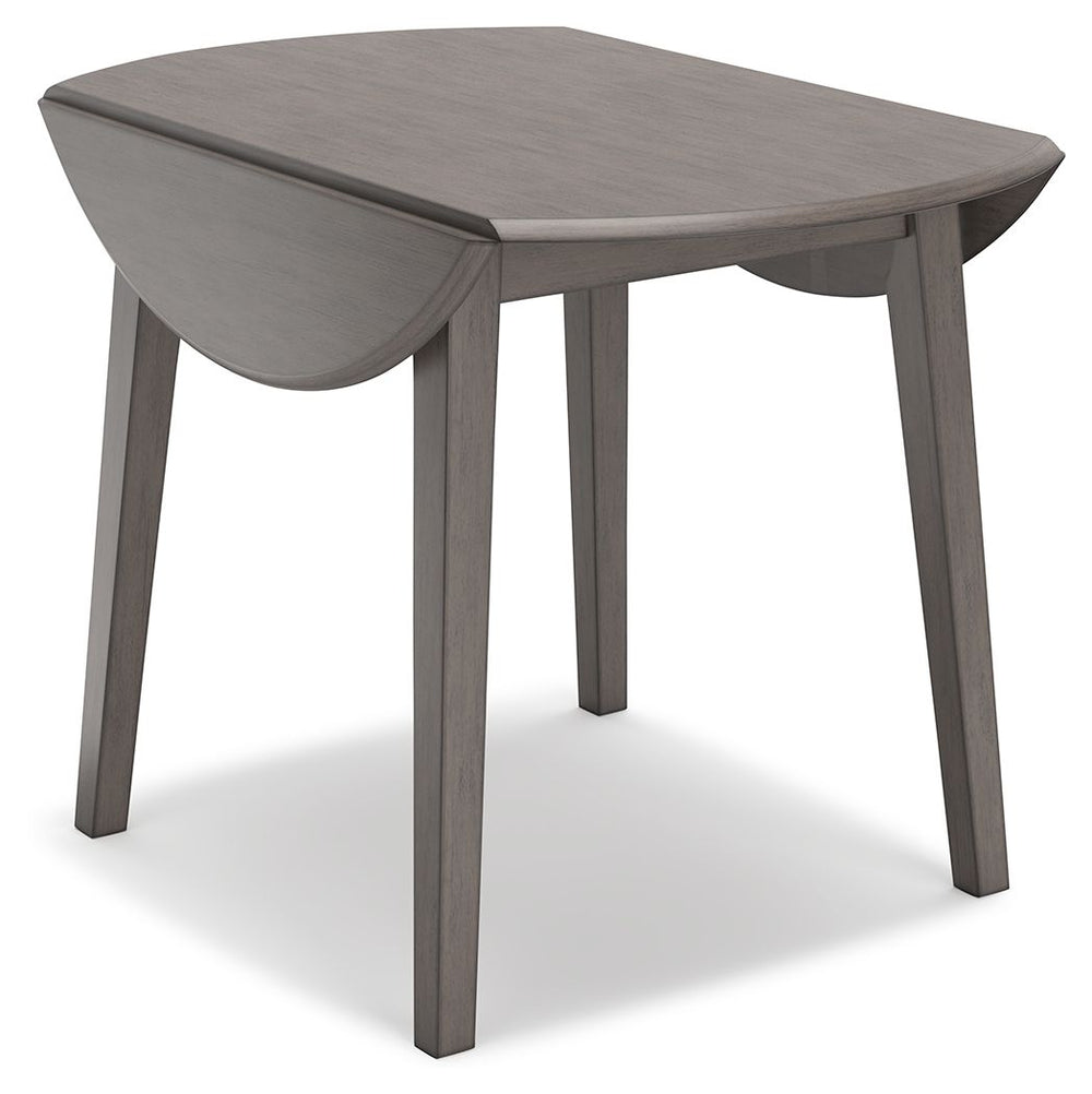 Shullden - Mesa de comedor redonda con alas abatibles - Gris