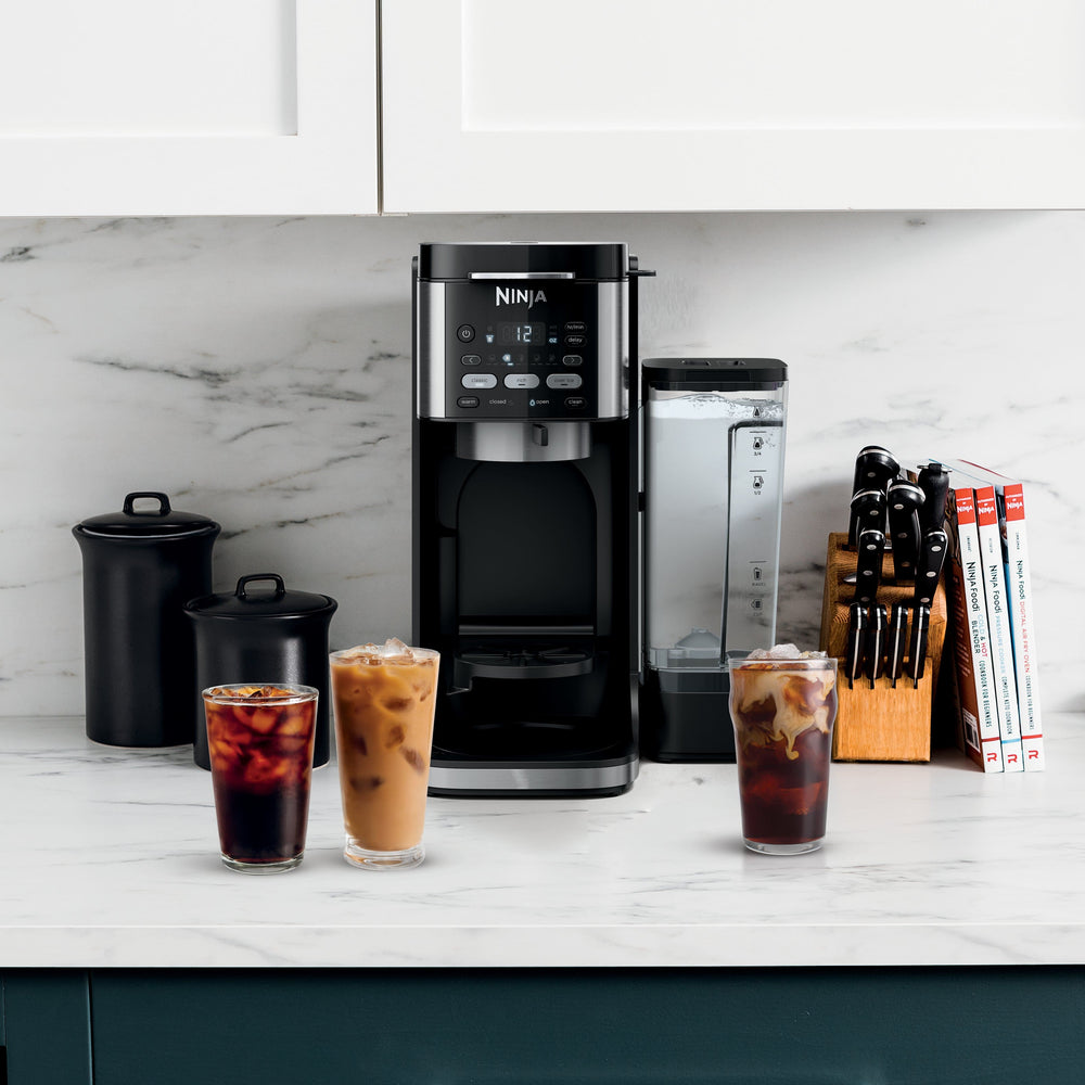 Ninja - DualBrew Hot & Iced Coffee Maker, Single-Serve, compatible with K-Cups & 12-Cup Drip Coffee Maker - Stainless Steel