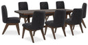 Dilenno - Extension Dining Table Set #9pc.table,8chairs