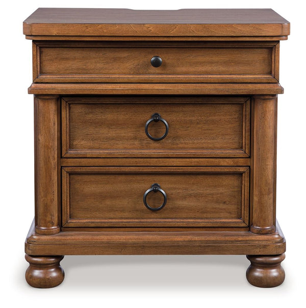 Rowlenstown - Three Drawer Night Stand #lightbrown