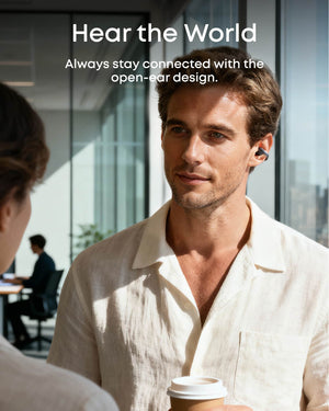 Soundcore - by Anker AeroClip Open-Ear Clip-On Earbud Headphones - Black