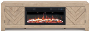 Cayboni - LG TV Stand With Fireplace Option #beige #fireplacetvstands