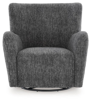 Rowenburg - Swivel Glider Accent Chair #darkgray