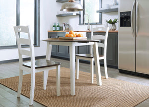 Woodanville - Round Dining Table Set #3pc.table,2chairs