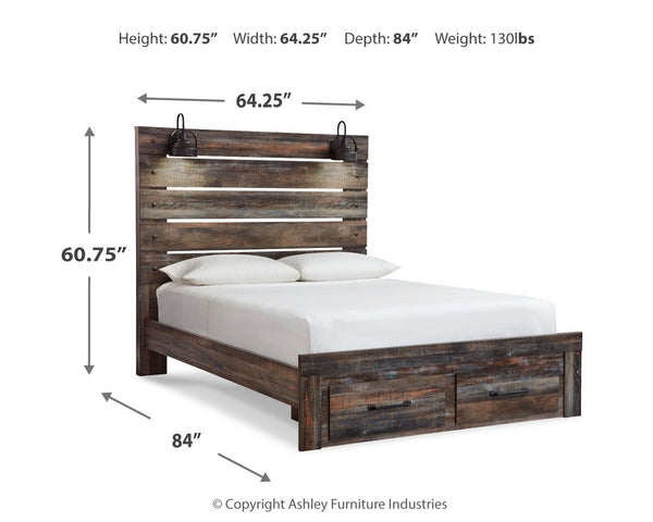 Drystan - Panel Bed #queen #none