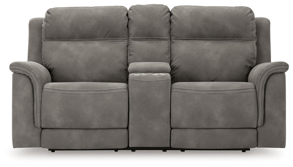 Next-Gen Durapella - Reclining Power Loveseat With Console #darkgray