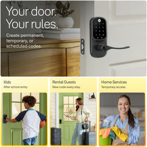Yale - Assure Lock - Smart Lock Wi-Fi Lever with Touchscreen Keypad | Key Access - Black Suede
