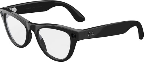 Ray-Ban Meta - Skyler (Gen 2) glasses with Meta AI, Audio, Photo, Video Compatibility - Clear lenses - Shiny Black