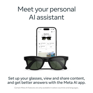 Ray-Ban Meta - Skyler (Gen 2) glasses with Meta AI, Audio, Photo, Video Compatibility - Clear lenses - Shiny Black