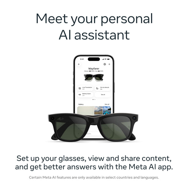 Ray-Ban Meta - Skyler (Gen 2) glasses with Meta AI, Audio, Photo, Video Compatibility - Clear lenses - Shiny Black