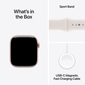 Apple Watch Series 11 (GPS) 42mm Rose Gold Aluminum Case with Light Blush Sport Band - S/M - Rose Gold - (2025)