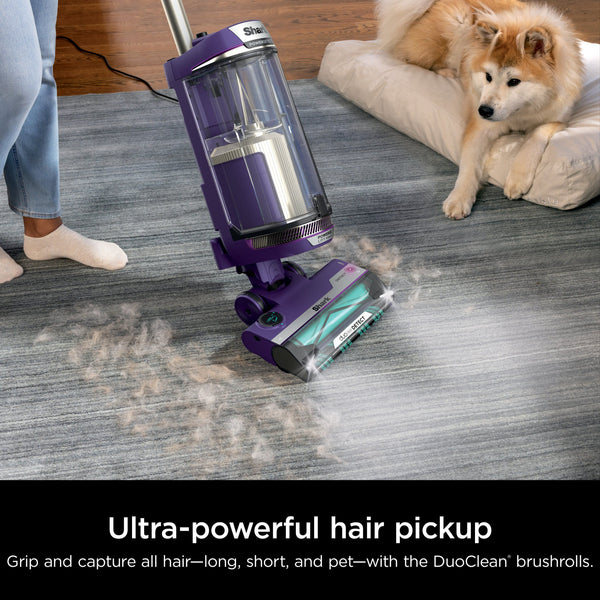 Shark - PowerDetect Upright Vacuum with DuoClean Detect Technology, Self-Cleaning Brushroll, and XL Dustcup - Eggplant