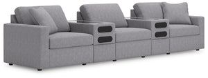 Modmax - 5 Piece Sectional #gray #5pc.sectionalwithaudiosystemconsole