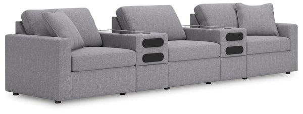 Modmax - 5 Piece Sectional #gray #5pc.sectionalwithaudiosystemconsole