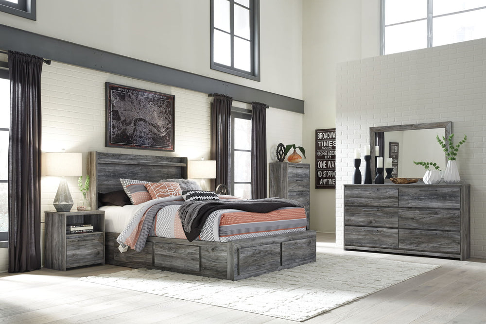 Baystorm - Panel Bedroom Set - Gray #4pc.bed,dresser,mirror,chest|6pc.bed,dresser,mirror,chest,2nightstands|3pc.bed,dresser,mirror|5pc.bed,dresser,mirror,2nightstands #full #4drawers