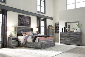 Baystorm - Panel Bedroom Set - Gray #6pc.bed,dresser,mirror,chest,2nightstands|4pc.bed,dresser,mirror,chest|5pc.bed,dresser,mirror,2nightstands|3pc.bed,dresser,mirror #queen #6drawers