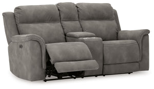 Next-Gen Durapella - Reclining Power Loveseat With Console #darkgray