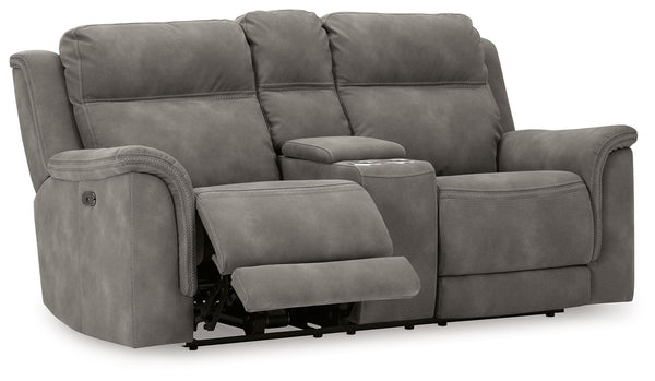 Next-Gen Durapella - Reclining Power Loveseat With Console #darkgray
