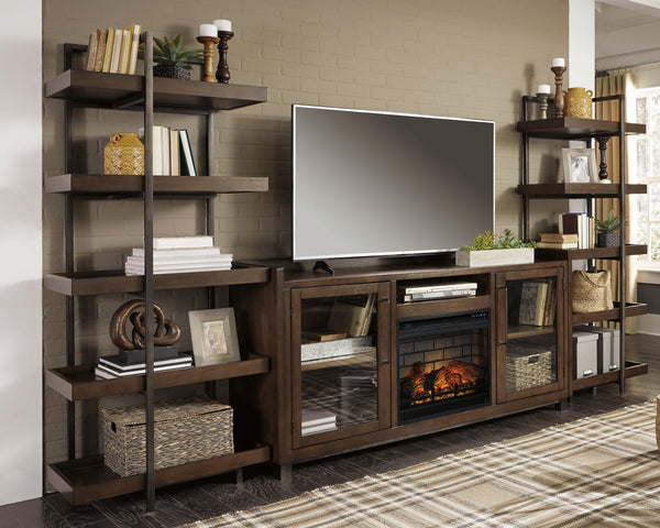 Starmore - TV Stand #4pc.entertainmentcenter,70"tvstandwithfauxfirebrickfireplaceinsert