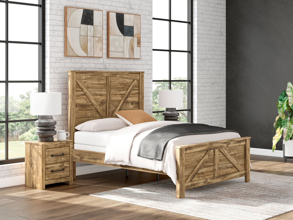 Maystonna - Crossbuck Panel Bed #queen