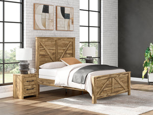 Maystonna - Crossbuck Panel Bed #queen