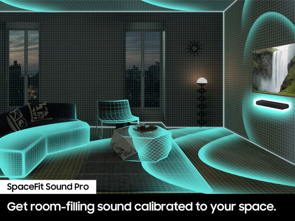 Samsung - HW-S60D 5.0 Channel S-Series All-in-one Soundbar, Dolby Atmos and Q-Symphony - Black