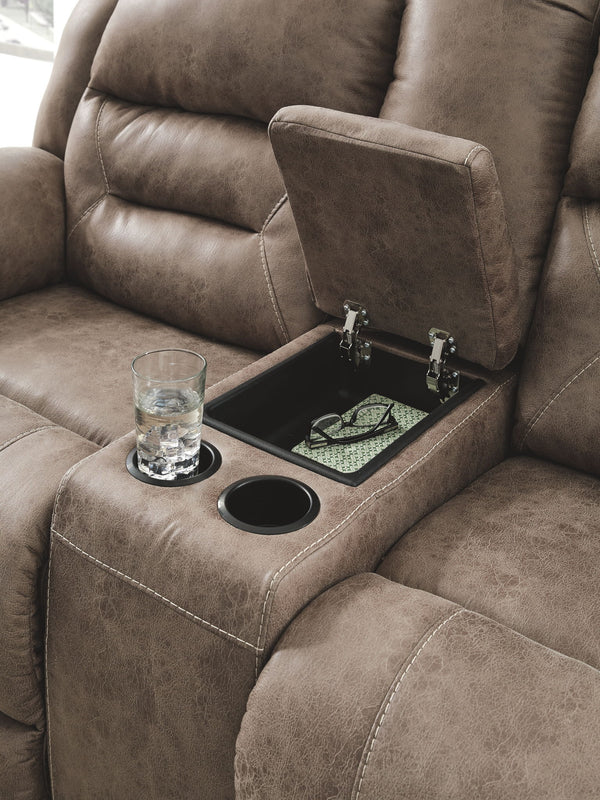 Stoneland - Power Reclining Living Room Set #lightbrown