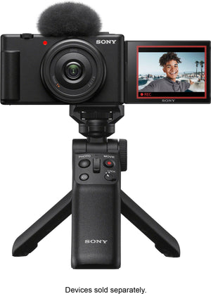 Sony - ZV-1F Vlog Camera for Content Creators and Vloggers - Black