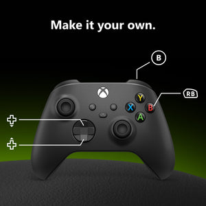 Microsoft - Xbox Wireless Controller for Xbox Series X, Xbox Series S, Xbox One, PCs, and Cloud-Enabled Devices - Carbon Black