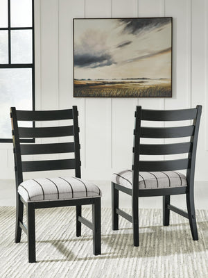 Ridgester - Dining Upholstered Side Chair (Set of 2) #black