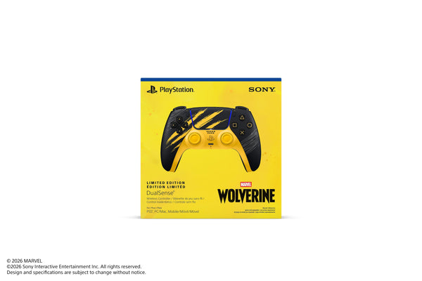 Sony Interactive Entertainment - DualSense Wireless Controller for PS5, PC, Mac & Mobile - Marvel’s Wolverine Battle Limited Edition - Yellow