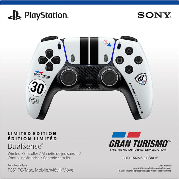 Sony Interactive Entertainment - DualSense Wireless Controller – Gran Turismo Limited Edition- For PS5, PC, Mac & Mobile - White