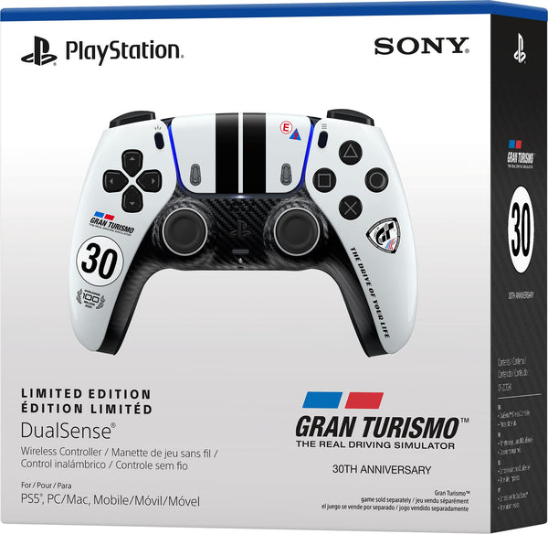Sony Interactive Entertainment - DualSense Wireless Controller – Gran Turismo Limited Edition- For PS5, PC, Mac & Mobile - White