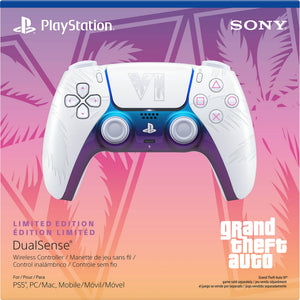 Sony Interactive Entertainment - DualSense Wireless Controller – Grand Theft Auto VI Limited Edition for PS5, PC, Mac & Mobile - White