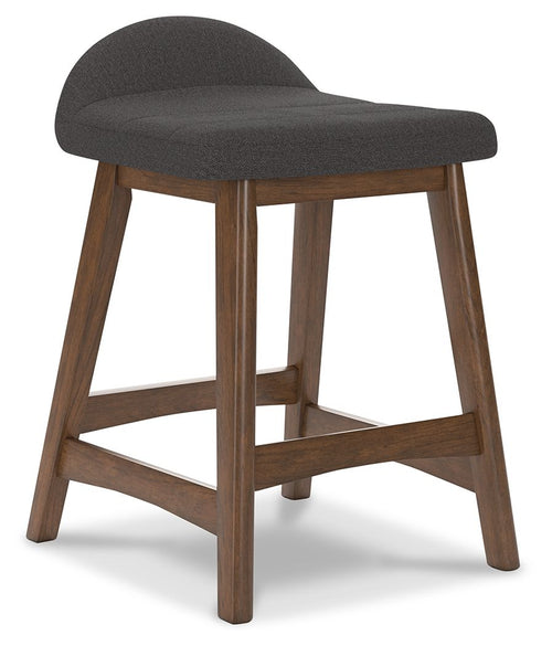 Lyncott - Upholstered Barstool (Set of 2) #darkgray