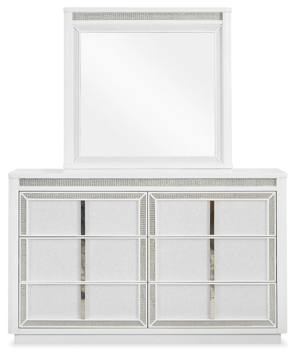 Chalanna - Cómoda y espejo - Blanco