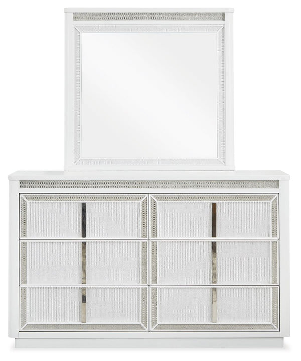 Chalanna - Cómoda y espejo - Blanco