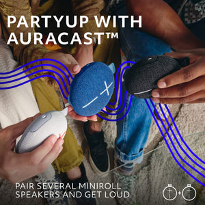 Ultimate Ears - MINIROLL Ultra-Portable Waterproof Bluetooth Speaker with 131 ft Range - Majestic Blue