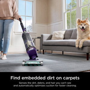 Shark - PowerDetect Upright Vacuum with DuoClean Detect Technology, Self-Cleaning Brushroll, and XL Dustcup - Eggplant