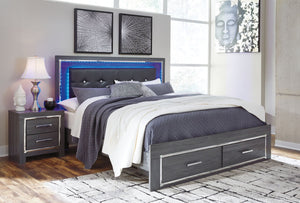 Lodanna - Panel Bed #king #2drawers