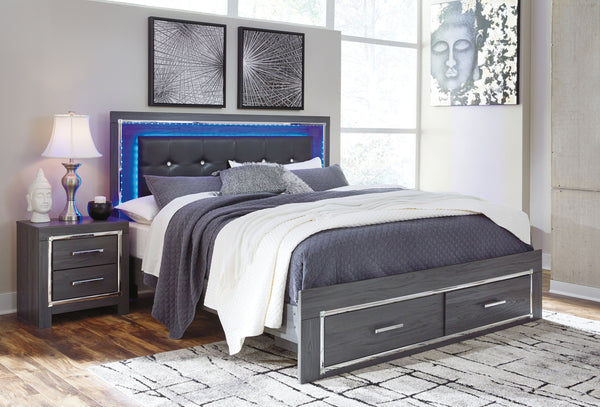 Lodanna - Panel Bed #king #2drawers