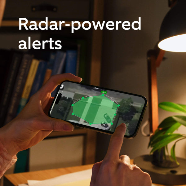 Ring - Outdoor Cam Pro Power Over Ethernet, Retinal 4K video, 10x Zoom, Low-Light Sight full-color in near dark - White