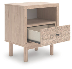 Arloster - Mesita de noche con un cajón - Color tan