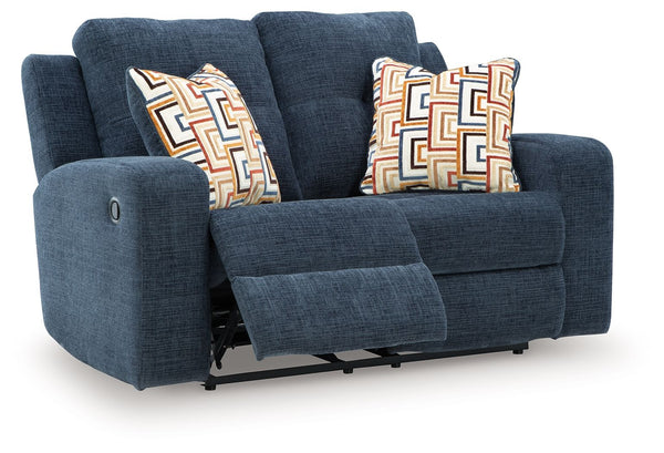 Danum - Reclining Loveseat #blue